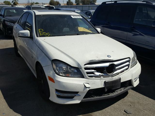 WDDGF4HB2CA659616 - 2012 MERCEDES-BENZ C 250 WHITE photo 1