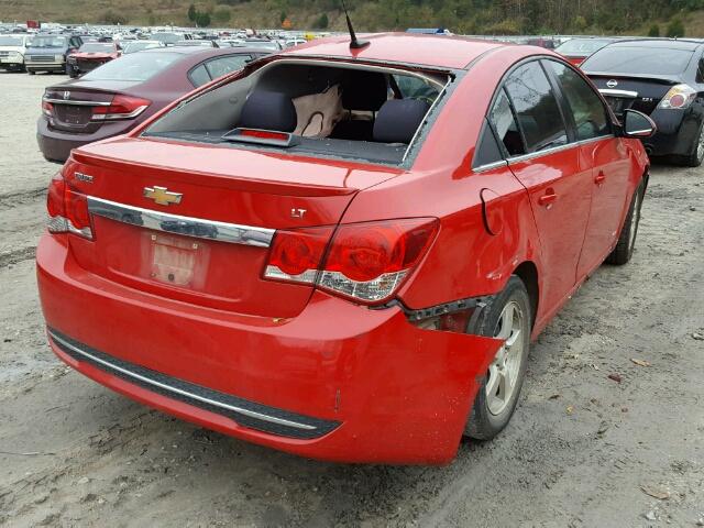 1G1PC5SBXD7127541 - 2013 CHEVROLET CRUZE LT RED photo 4