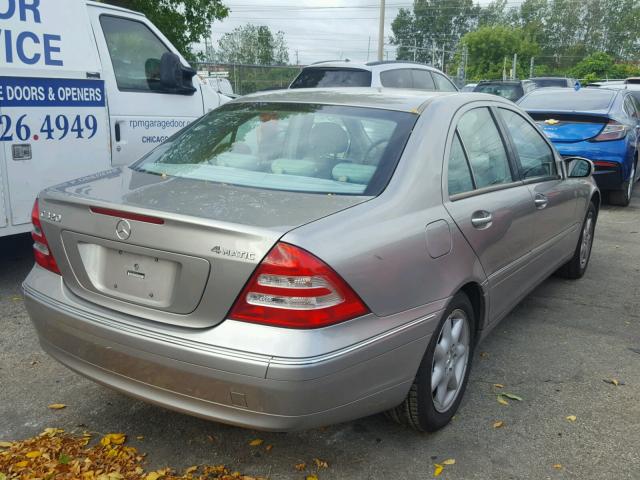 WDBRF84J24F505126 - 2004 MERCEDES-BENZ C 320 4MAT BEIGE photo 4