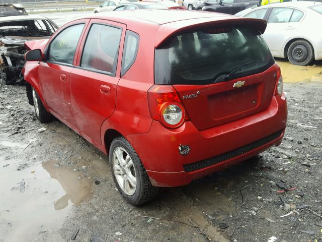 KL1TD6DE3BB251961 - 2011 CHEVROLET AVEO LS RED photo 3