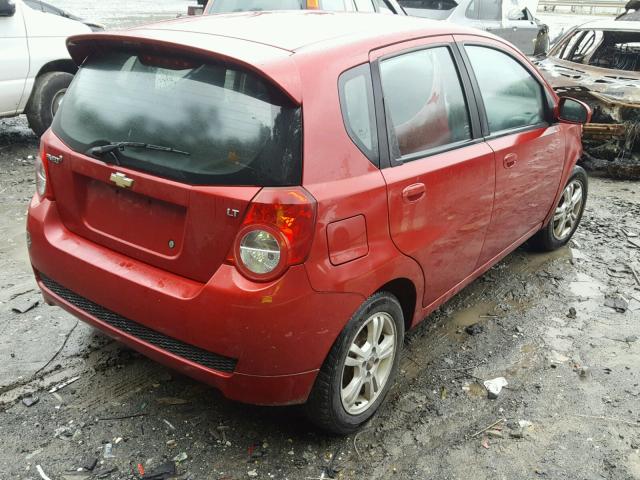 KL1TD6DE3BB251961 - 2011 CHEVROLET AVEO LS RED photo 4