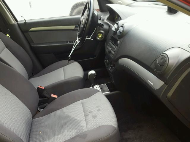 KL1TD6DE3BB251961 - 2011 CHEVROLET AVEO LS RED photo 5