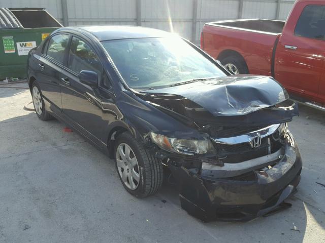 2HGFA16539H359594 - 2009 HONDA CIVIC LX BLACK photo 1