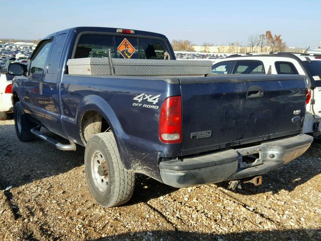 1FTNX21L01ED06626 - 2001 FORD F250 BLUE photo 3