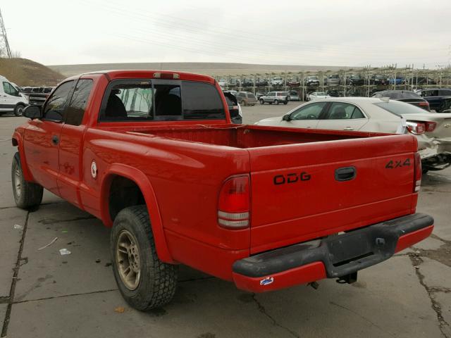 1B7GG22Y9WS547970 - 1998 DODGE DAKOTA RED photo 3