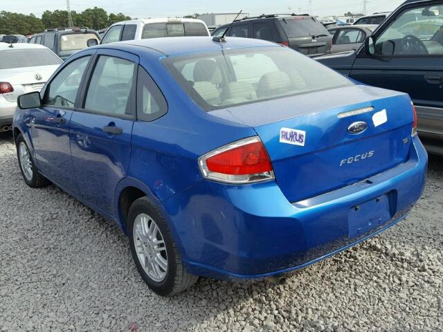 1FAHP3FN2BW128975 - 2011 FORD FOCUS SE BLUE photo 3