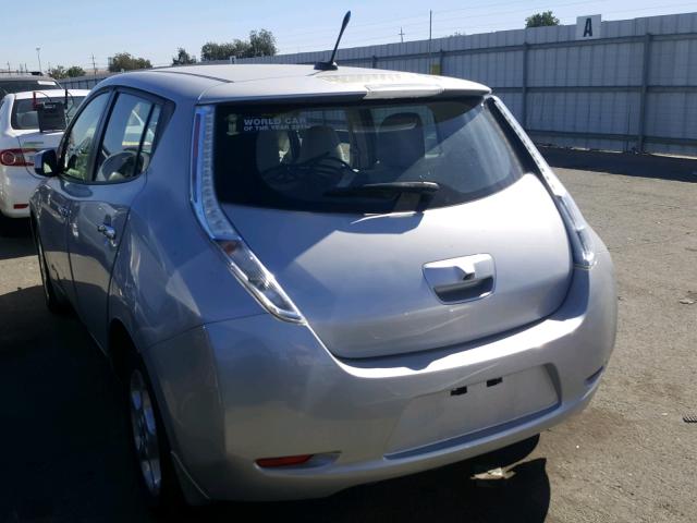 JN1AZ0CP3CT023944 - 2012 NISSAN LEAF SV SILVER photo 3