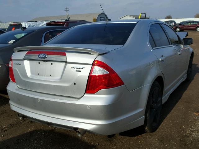 3FAHP0DC4BR325617 - 2011 FORD FUSION SPO SILVER photo 4