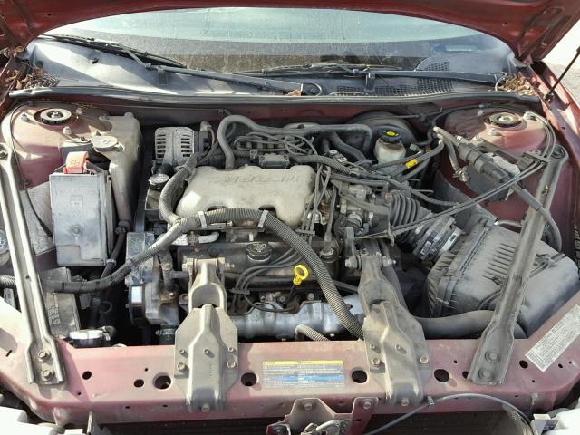 2G4WS52J851114780 - 2005 BUICK CENTURY CU MAROON photo 7