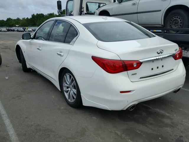 JN1BV7AR1FM412724 - 2015 INFINITI Q50 BASE WHITE photo 3