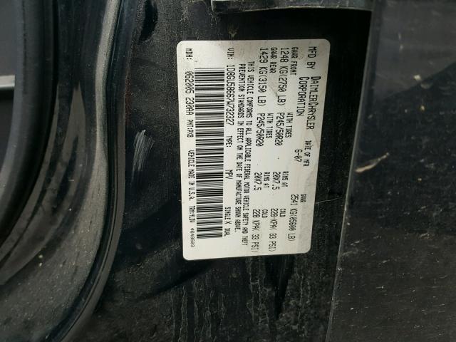 1D8GU58667W732327 - 2007 DODGE NITRO R/T BLACK photo 10