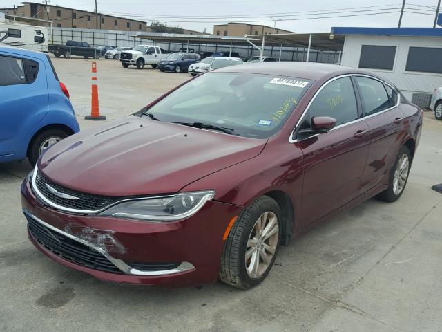 1C3CCCAB3FN680014 - 2015 CHRYSLER 200 LIMITE MAROON photo 2