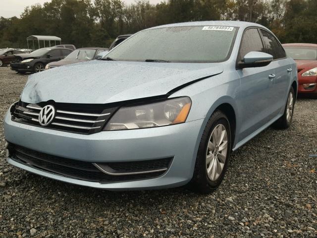 1VWAP7A33CC054815 - 2012 VOLKSWAGEN PASSAT S BLUE photo 2