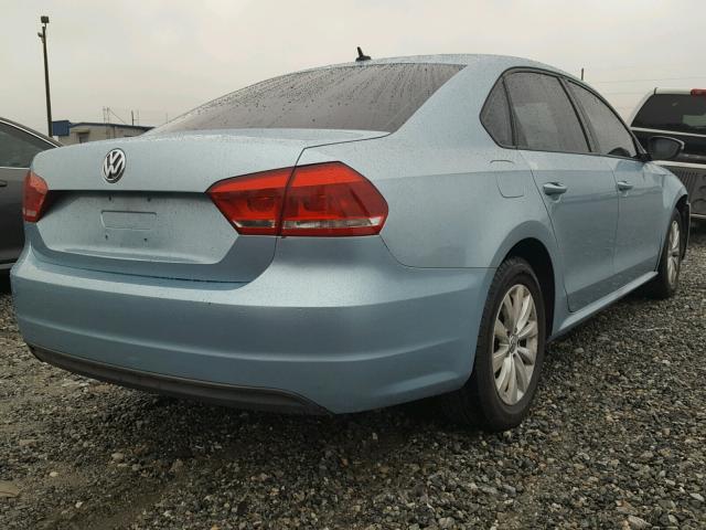 1VWAP7A33CC054815 - 2012 VOLKSWAGEN PASSAT S BLUE photo 4