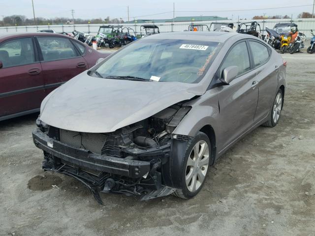 5NPDH4AE4CH144864 - 2012 HYUNDAI ELANTRA GL GRAY photo 2