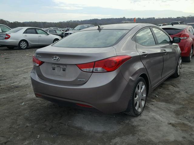 5NPDH4AE4CH144864 - 2012 HYUNDAI ELANTRA GL GRAY photo 4