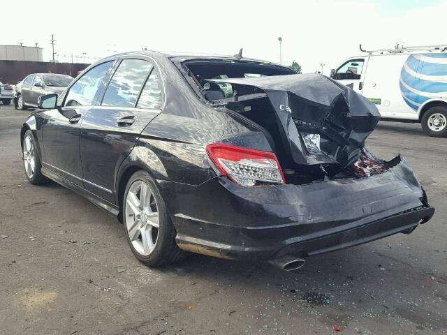 WDDGF5EBXAF425718 - 2010 MERCEDES-BENZ C 300 BLACK photo 3