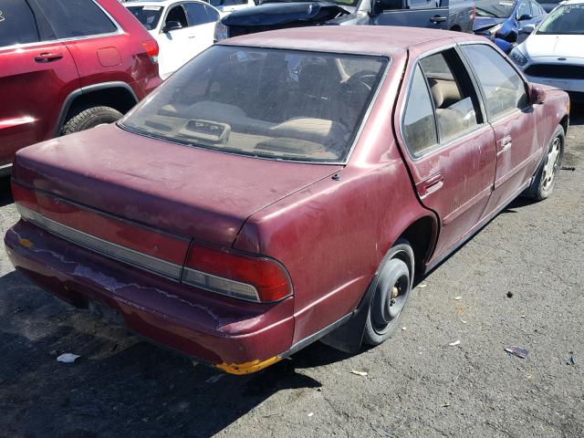 JN1HJ01F4RT252271 - 1994 NISSAN MAXIMA GXE MAROON photo 4