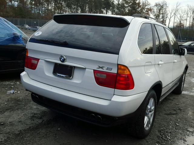 5UXFB33553LH41388 - 2003 BMW X5 4.4I WHITE photo 4