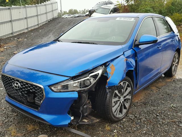 KMHH35LE3JU036317 - 2018 HYUNDAI ELANTRA GT BLUE photo 2