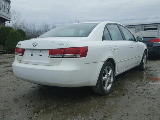 5NPET46C37H275199 - 2007 HYUNDAI SONATA GLS WHITE photo 4