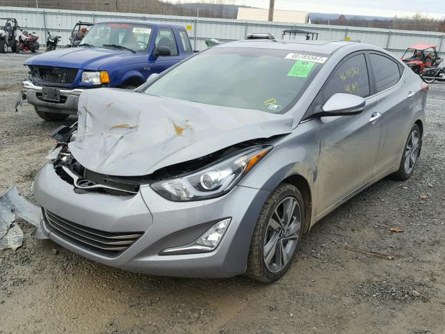 KMHDH4AE8EU032735 - 2014 HYUNDAI ELANTRA SE GRAY photo 2