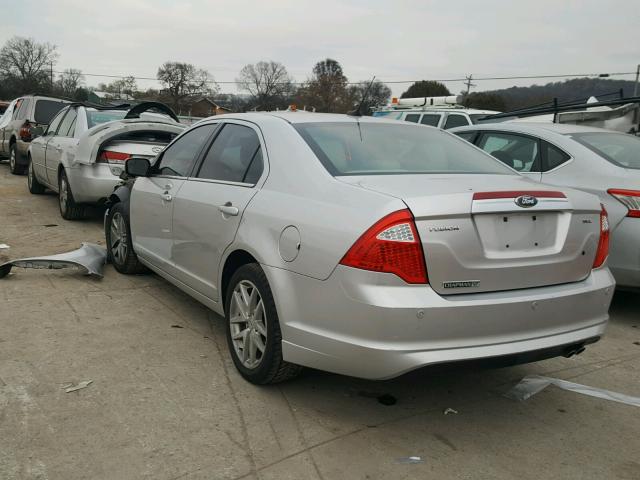 3FAHP0JA8CR152379 - 2012 FORD FUSION SEL SILVER photo 3