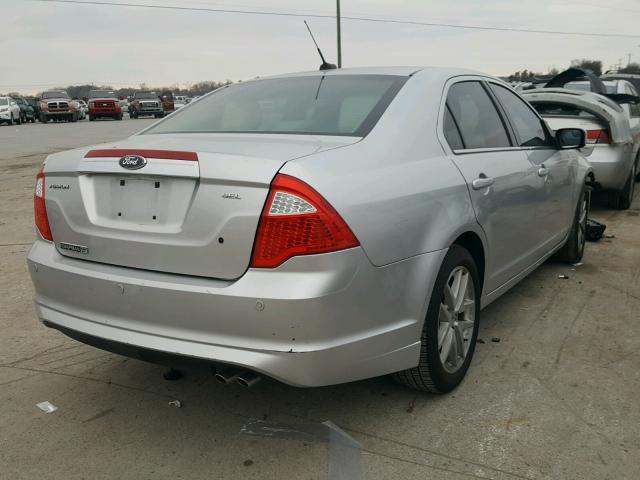 3FAHP0JA8CR152379 - 2012 FORD FUSION SEL SILVER photo 4