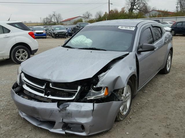 1C3CDZAG8EN201841 - 2014 DODGE AVENGER SE GRAY photo 2