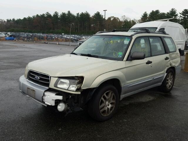 JF1SG67635H718271 - 2005 SUBARU FORESTER 2 BEIGE photo 2