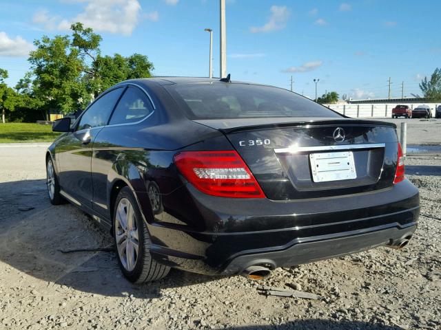 WDDGJ5HB4CF784012 - 2012 MERCEDES-BENZ C 350 BLACK photo 3