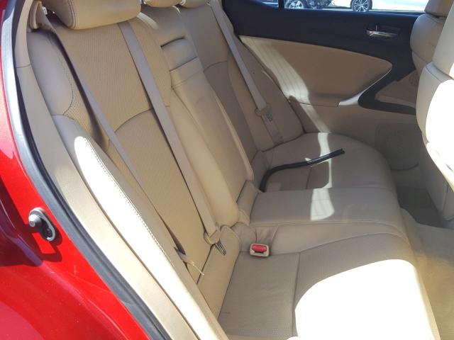 JTHBE262562006919 - 2006 LEXUS IS 350 RED photo 6