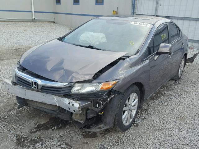 19XFB2F98CE089690 - 2012 HONDA CIVIC EXL ნაცრისფერი ფოტო 2