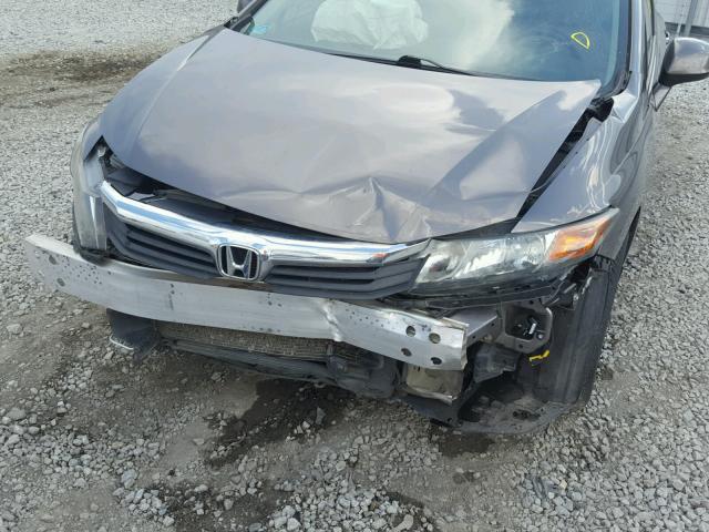 19XFB2F98CE089690 - 2012 HONDA CIVIC EXL ნაცრისფერი ფოტო 9