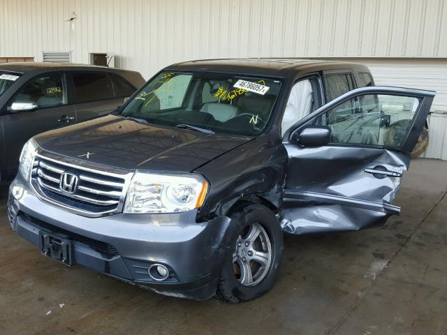 5FNYF3H51DB038976 - 2013 HONDA PILOT EXL GRAY photo 2