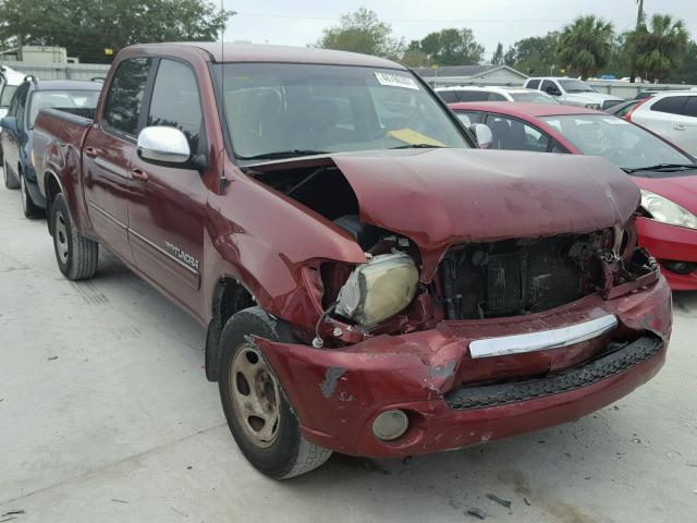 5TBET34185S474860 - 2005 TOYOTA TUNDRA DOU BURGUNDY photo 1