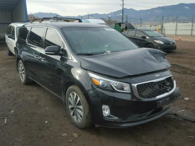 KNDMC5C14F6035446 - 2015 KIA SEDONA EX BLACK photo 1