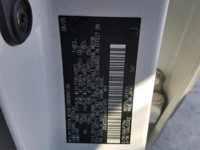 JTLKT324864037692 - 2006 TOYOTA SCION XB Ağ foto 10