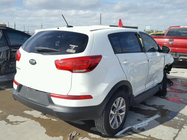 KNDPB3AC0E7608876 - 2014 KIA SPORTAGE B WHITE photo 4