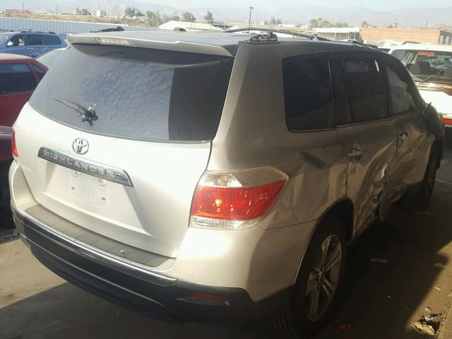 5TDYK3EH9CS053388 - 2012 TOYOTA HIGHLANDER SILVER photo 4