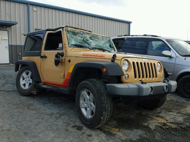 1C4GJWAG3EL163208 - 2014 JEEP WRANGLER S YELLOW photo 1