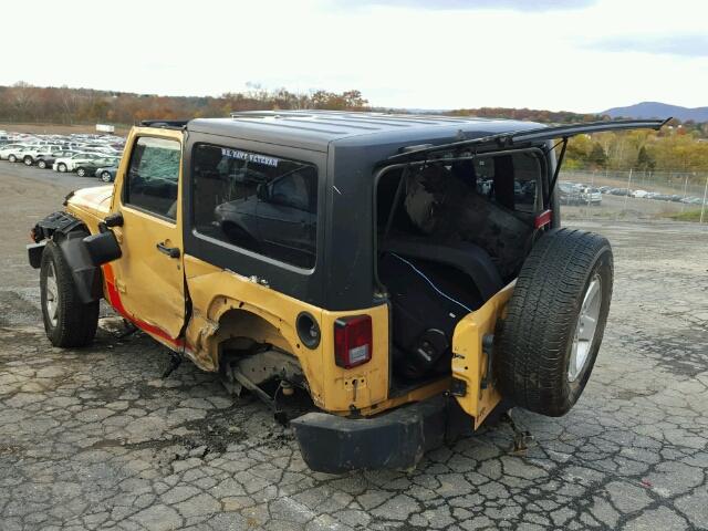 1C4GJWAG3EL163208 - 2014 JEEP WRANGLER S 黄色 照片 3