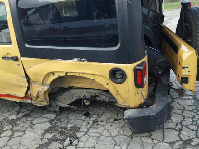 1C4GJWAG3EL163208 - 2014 JEEP WRANGLER S 黄色 照片 9