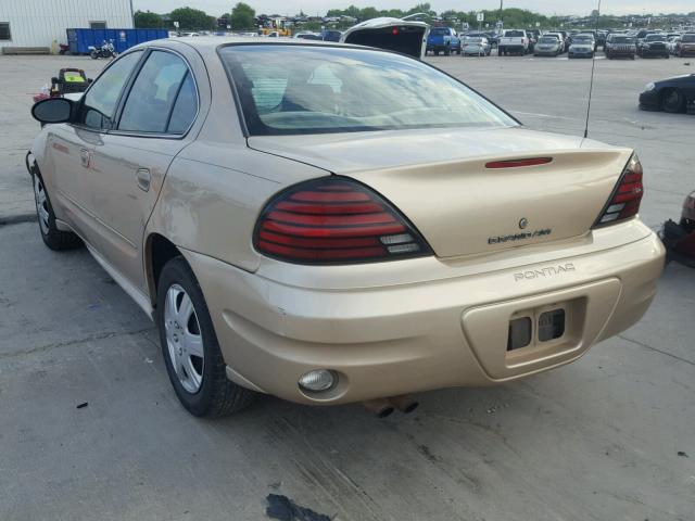 1G2NE52F53C189919 - 2003 PONTIAC GRAND AM S ოქროსფერი ფოტო 3