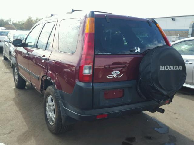 JHLRD78852C070905 - 2002 HONDA CR-V EX RED photo 3