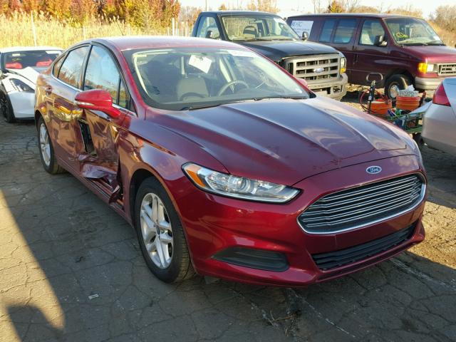 3FA6P0H78ER128152 - 2014 FORD FUSION SE RED photo 1