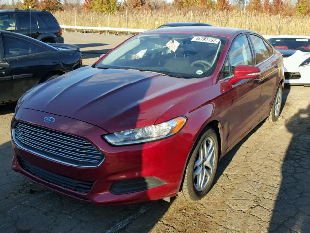 3FA6P0H78ER128152 - 2014 FORD FUSION SE RED photo 2