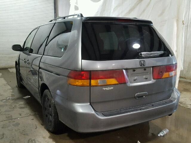 5FNRL18962B024475 - 2002 HONDA ODYSSEY GRAY photo 3