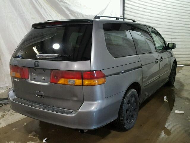 5FNRL18962B024475 - 2002 HONDA ODYSSEY GRAY photo 4