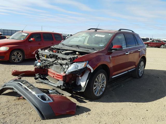 2LMDJ6JKXDBL47096 - 2013 LINCOLN MKX BURGUNDY photo 2